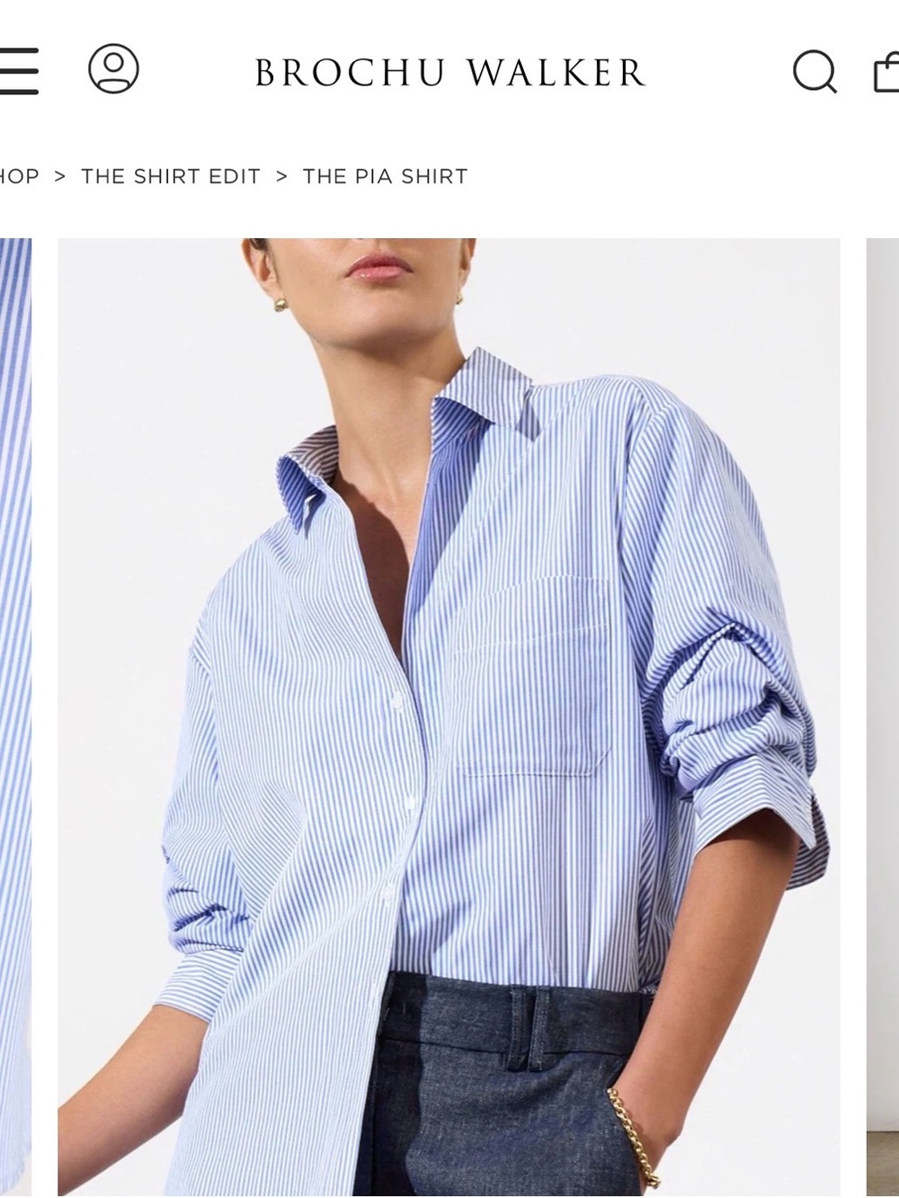 Brochu Walker PIA Light Blue and White Striped Button-Down Shirt